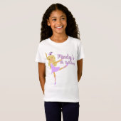 かわいいバレリーナの落書きパーティー 誕生日 Tシャツ (正面フル)