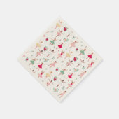 かわいいバレリーナガールバースデーパーティーの招待状 スタンダードカクテルナプキン (角)