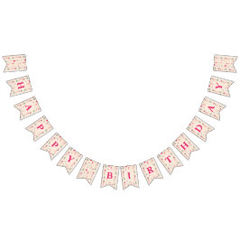 かわいいバレリーナガールバースデーパーティー バンティングフラッグ