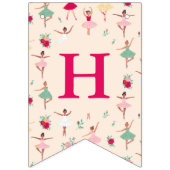 かわいいバレリーナガールバースデーパーティー バンティングフラッグ (第2の旗)