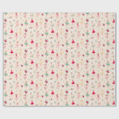 かわいいバレリーナガールバースデーパーティー ラッピングペーパー (フラット)