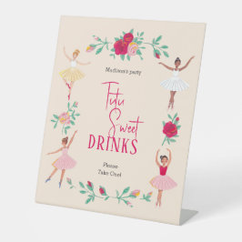 かわいいバレリーナガールバースデーパーティー 台座サイン