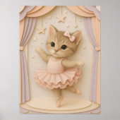 かわいいバレリーナキッテンウォールアート ポスター (正面)