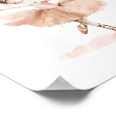 かわいいバレリーナバレエダンスの星水彩画 ポスター (角)