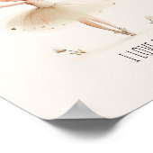 かわいいバレリーナバレエ  私はダンスが好き 水彩画 ポスター (角)