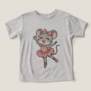 かわいいバレリーナマウスTシャツ – マンガスタイルチャーム