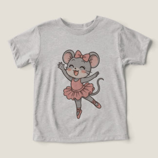 かわいいバレリーナマウスTシャツ – マンガスタイルチャーム