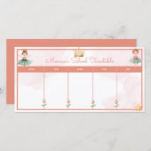 かわいいバレリーナ学校の時刻表 (正面/裏面)