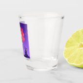 かわいいバレリーナ猫の真夜中の木 ショットグラス (右)