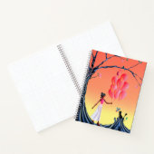 かわいいバレリーナ&キャットサンセット ノートブック (内部)