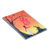 かわいいバレリーナ&キャットサンセット ノートブック (右側)
