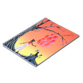 かわいいバレリーナ&キャットサンセット ノートブック (左側)