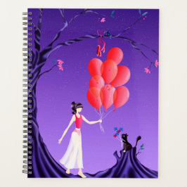 かわいいバレリーナ&キャットナイトスカイ プランナー手帳