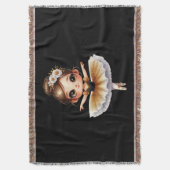 かわいいバレリーナ スローブランケット (正面縦)