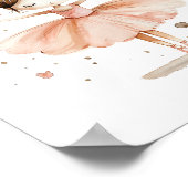 かわいいバレリーナ バレエ ダンス ラブ ハート 水彩 ポスター (角)