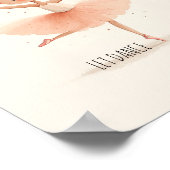 かわいいバレリーナ バレエ ダンス 水彩画 ポスター (角)