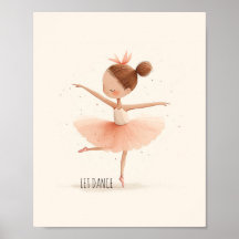 かわいいバレリーナ・バレエ・ダンス・水彩画