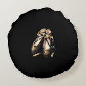 かわいいバレリーナ ラウンドクッション (裏面)