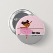 かわいいバレリーナ 缶バッジ (正面&裏面)