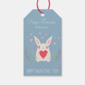 かわいいバレンタインが大好きなバニー ギフトタグ (正面)
