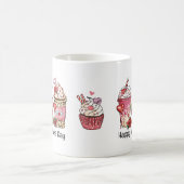 かわいいバレンタインのコーヒーカップケーキと愛 コーヒーマグカップ (中央)