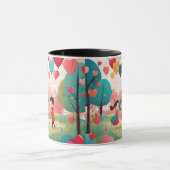 かわいいバレンタインのコーヒーマグ マグカップ (中央)