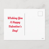 かわいいバレンタインのティーポット シーズンポストカード (裏面)