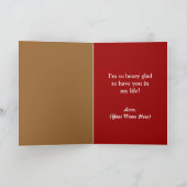 かわいいバレンタインのデイカード、テディベアパーソナライズされた、 シーズンカード (内部)