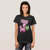 かわいいバレンタインのピンクスカンク Tシャツ (正面フル)