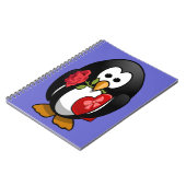 かわいいバレンタインのペンギンおもしろいアニメ ノートブック (左側)