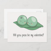 かわいいバレンタインのポストカード。 シーズンポストカード (正面/裏面)