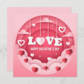 かわいいバレンタインのメモ シーズンカード (正面/裏面)