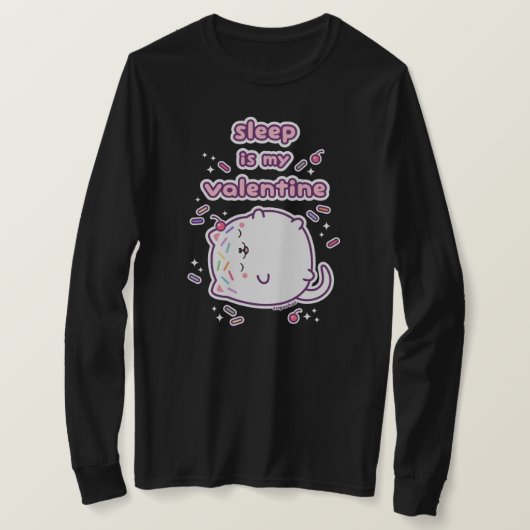 かわいいバレンタインの子ネコ Tシャツ (デザイン正面)
