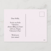 かわいいバレンタインの子犬の子供 シーズンポストカード (裏面)