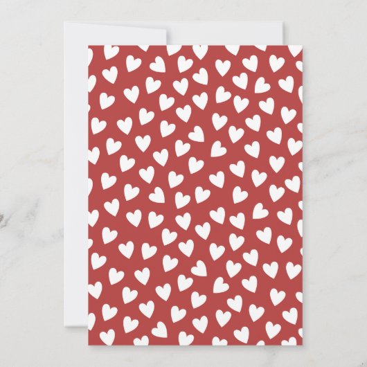 かわいいバレンタインの小さな恋人の赤ちゃんシャワー 招待状 (裏面)