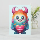 かわいいバレンタインの怪物、ハッピーバレンタインデー シーズンカード (スタンド正面)