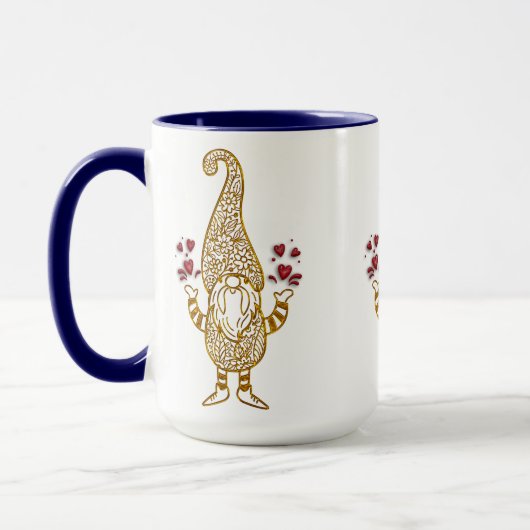 かわいいバレンタインの愛格言ハグキス マグカップ (左)