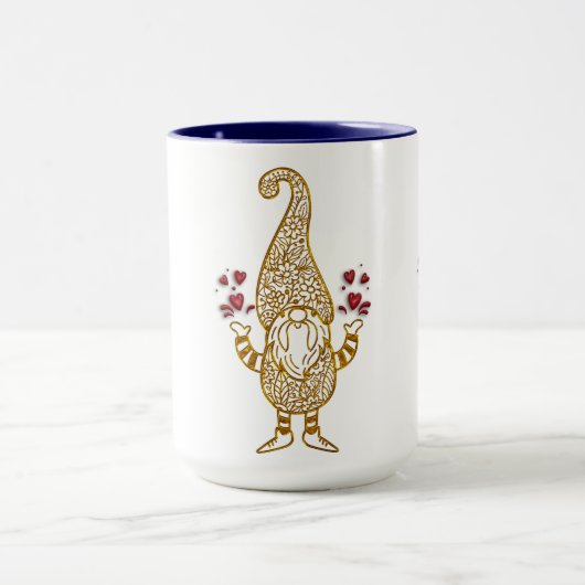 かわいいバレンタインの愛格言ハグキス マグカップ (中央)