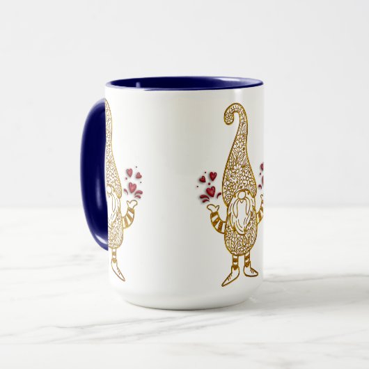 かわいいバレンタインの愛格言ハグキス マグカップ (正面左)