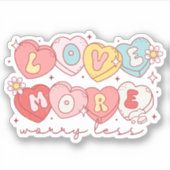 かわいいバレンタインの日愛もっと、心配する少ないビニール シール (正面)