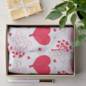 かわいいバレンタインの木の形状ハートパターン 薄葉紙 (ギフト)