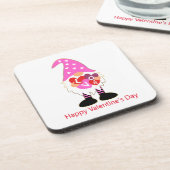 かわいいバレンタインの格言懸命プラスチックのコースター コースター (左側)