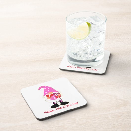 かわいいバレンタインの格言懸命プラスチックのコースター コースター (右側)