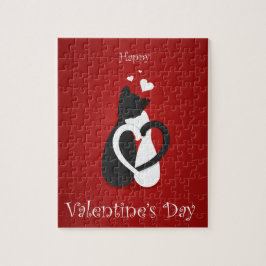 かわいいバレンタインの猫たち|過去記事 ジグソーパズル