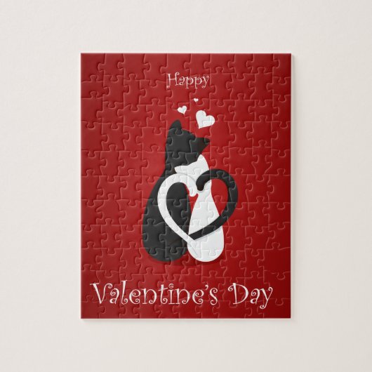 かわいいバレンタインの猫たち|過去記事 ジグソーパズル (縦)