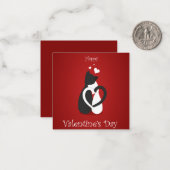 かわいいバレンタインの猫たち|過去記事 ノートカード (正面/裏面インサイチュ)