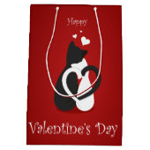 かわいいバレンタインの猫たち|過去記事 ミディアムペーパーバッグ (裏面)