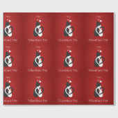 かわいいバレンタインの猫たち|過去記事 ラッピングペーパー (フラット)