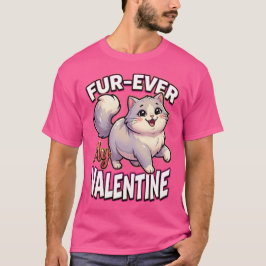かわいいバレンタインの猫 - 永遠に私のバレンタイン Tシャツ