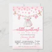 かわいいバレンタインの赤ちゃんシャワー 招待状 (正面)